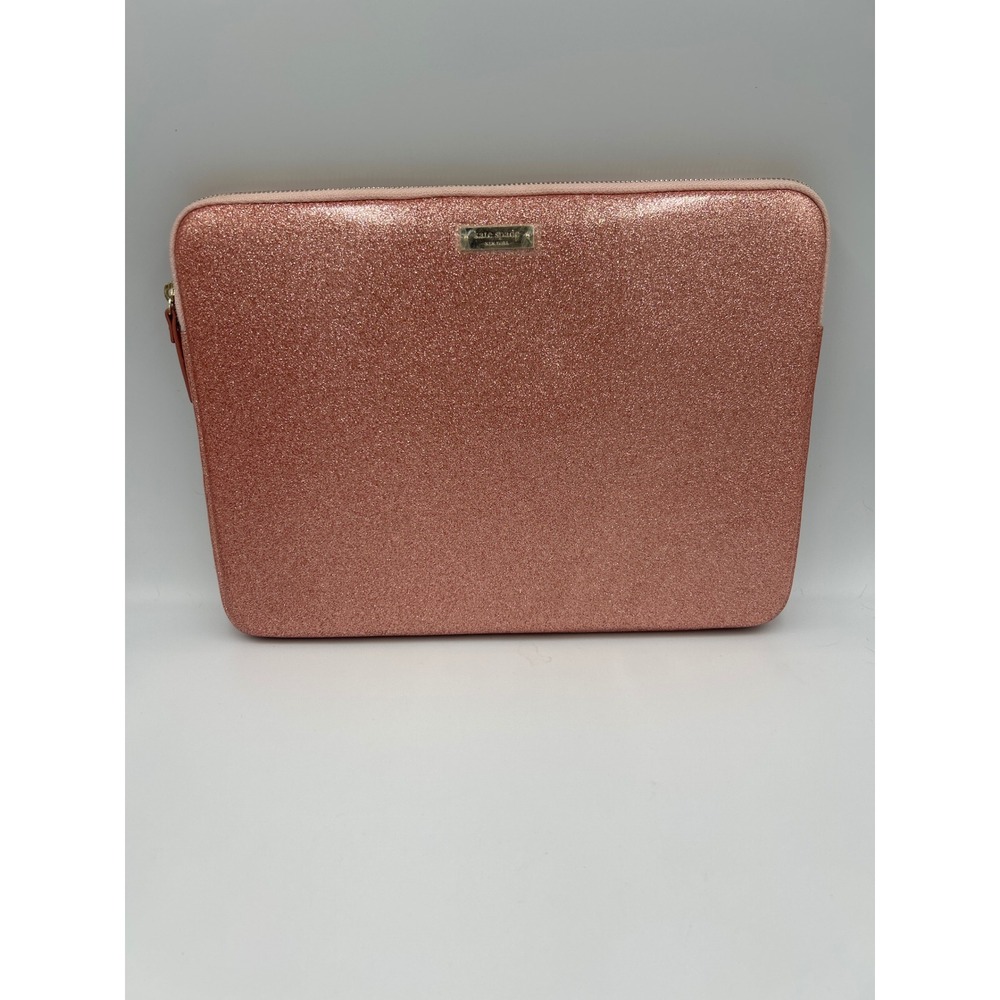 Kate Spade Rose Gold Glitter Padded Tablet Sleeve iPad Case‎ Zip Cover